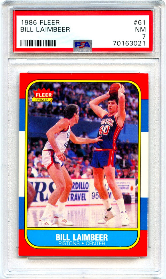 Product Bill Laimbeer 1986-87 Fleer Basketball #61 PSA 7 Link
