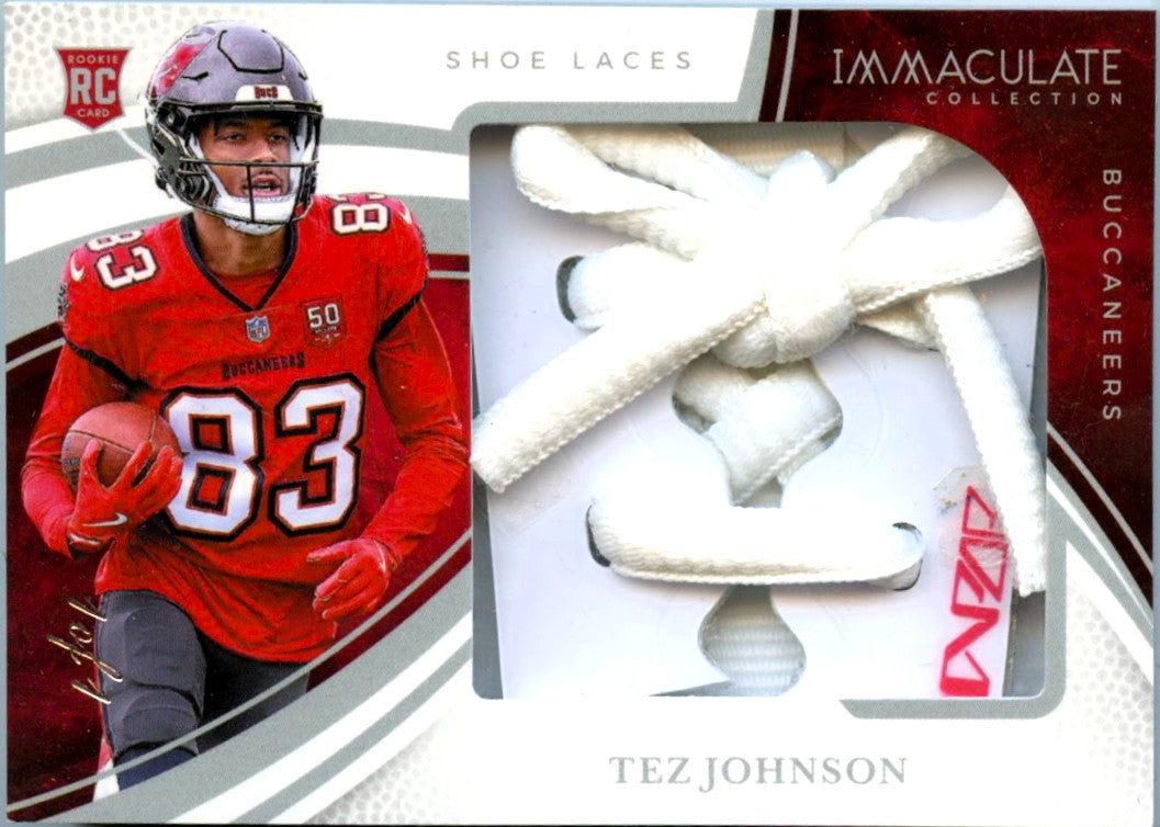 Tez Johnson RC 2025 Immaculate Shoe Laces Rookie Patch SP 1/1
