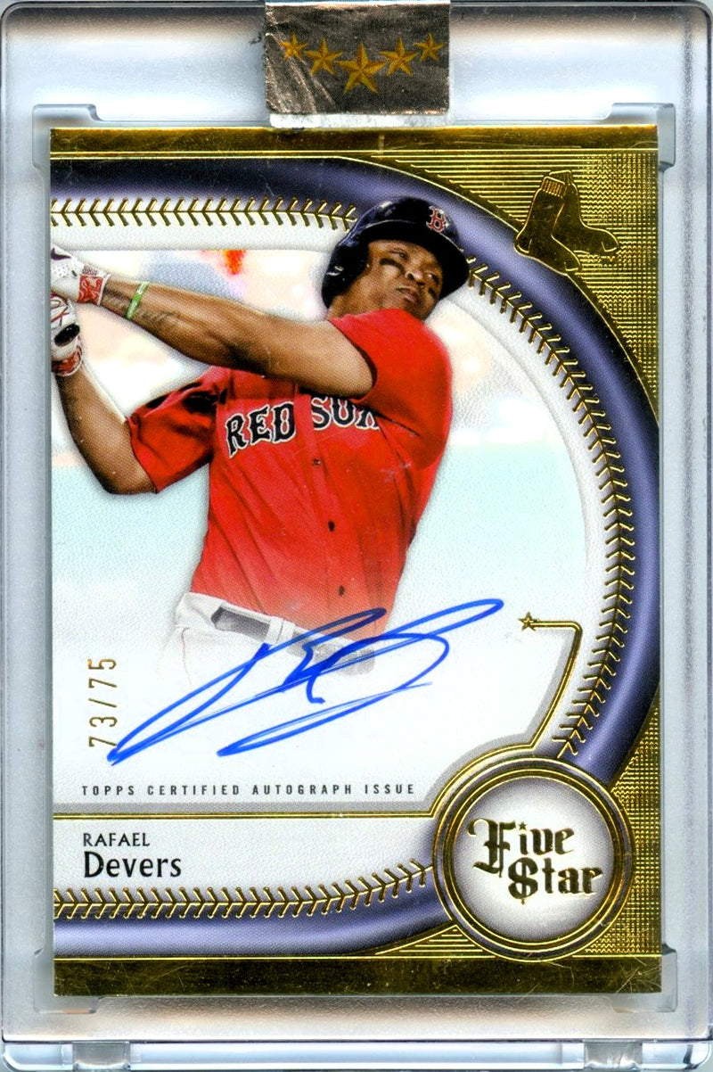 Rafael Devers 2024 Topps Five Star Gold Auto SP 73/75-1