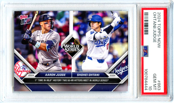 Product Shohei Ohtani Aaron Judge 2024 Topps Now World Series #863 PSA 10 Link