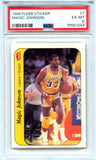 Magic Johnson 1986-87 Fleer Basketball Sticker #7 PSA 6