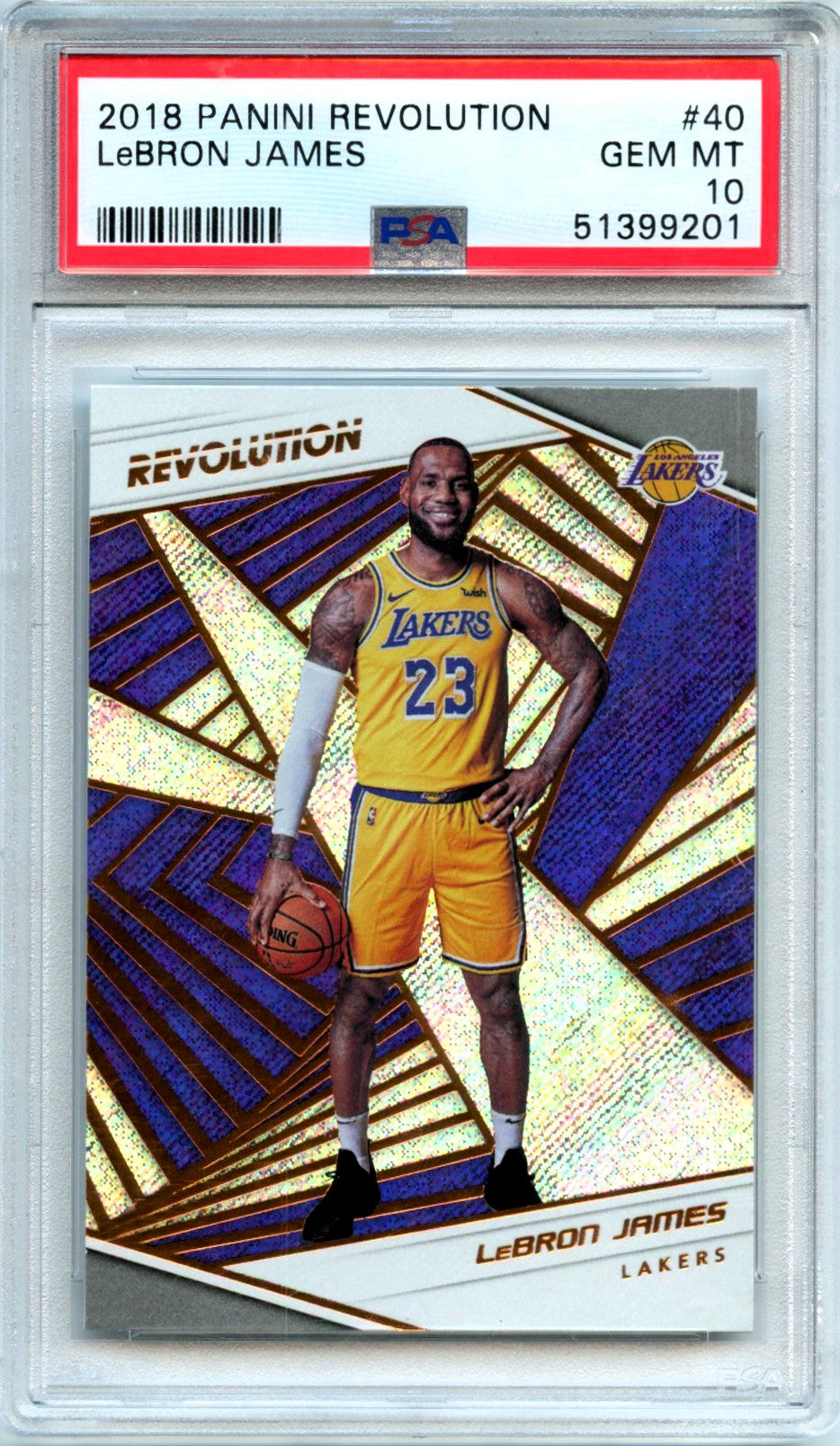 Lebron James 2018-19 Panini Revolution Basketball #40 PSA 10-1