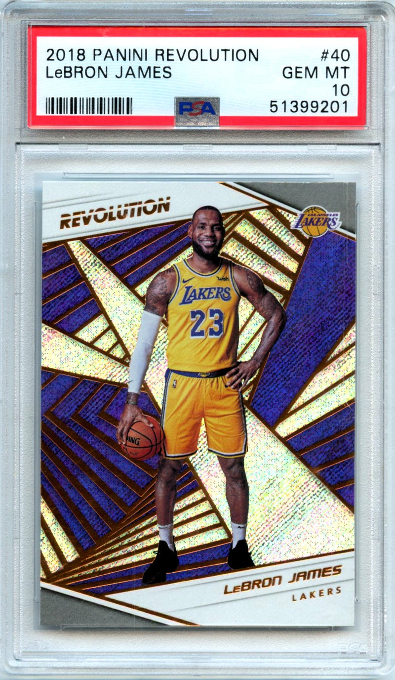Lebron James 2018-19 Panini Revolution Basketball #40 PSA 10-1