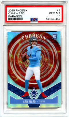 Cam Ward RC 2025 Panini Phoenix Paragon Rookie #2 PSA 10-1