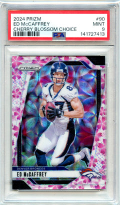 Ed Mccaffrey 2024 Panini Prizm Cherry Blossom Choice SP 3/15 PSA 9-1