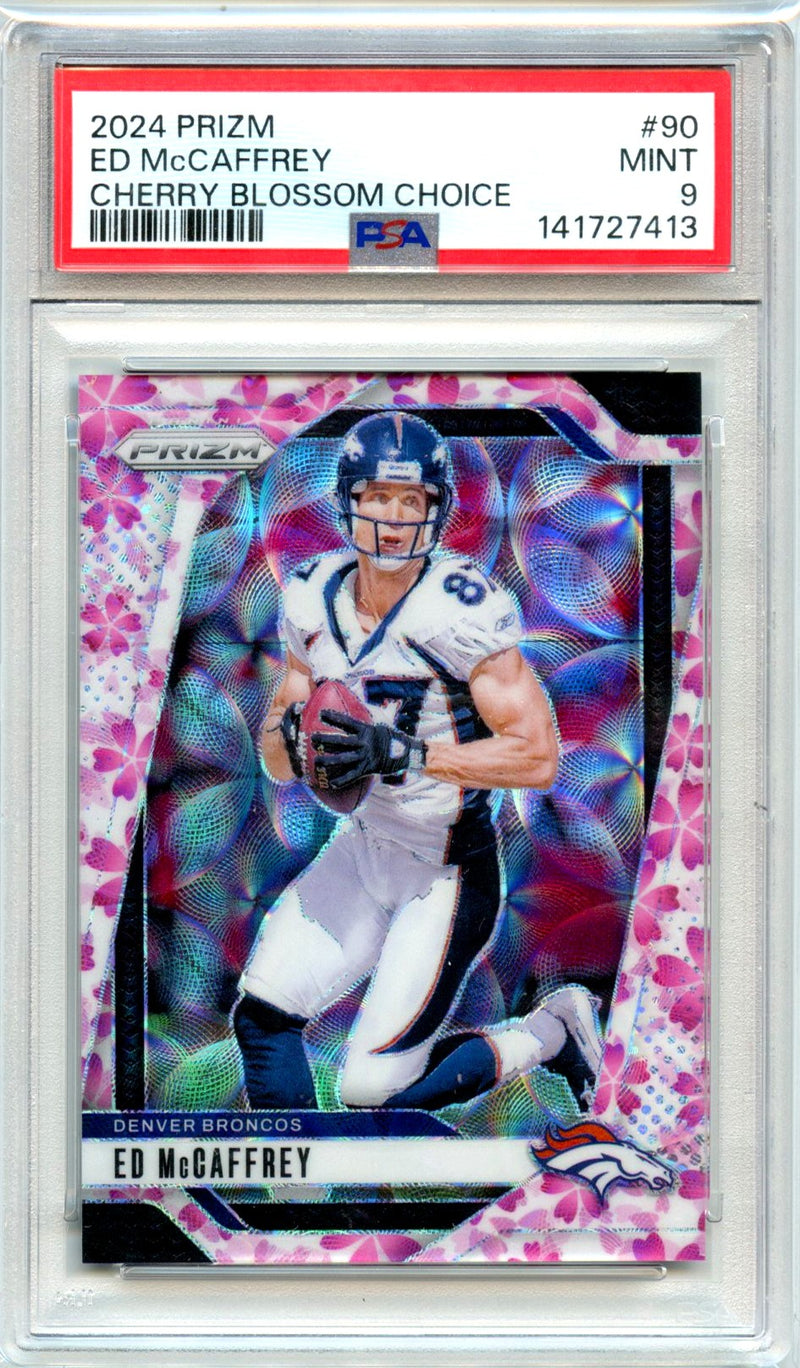Ed Mccaffrey 2024 Panini Prizm Cherry Blossom Choice SP 3/15 PSA 9-1