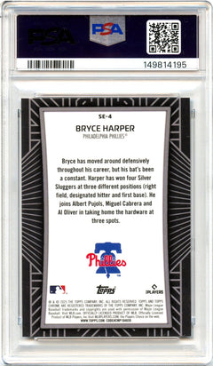 Bryce Harper 2025 Topps Chrome Shadow Etch SSP PSA 10-2