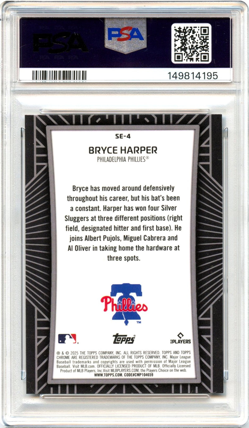 Bryce Harper 2025 Topps Chrome Shadow Etch SSP PSA 10-2