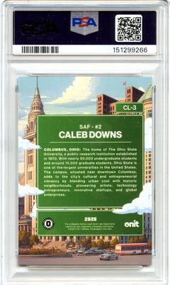 Caleb Downs RC 2025 Onit Athlete Ohio State City Limits Rookie PSA 10-2