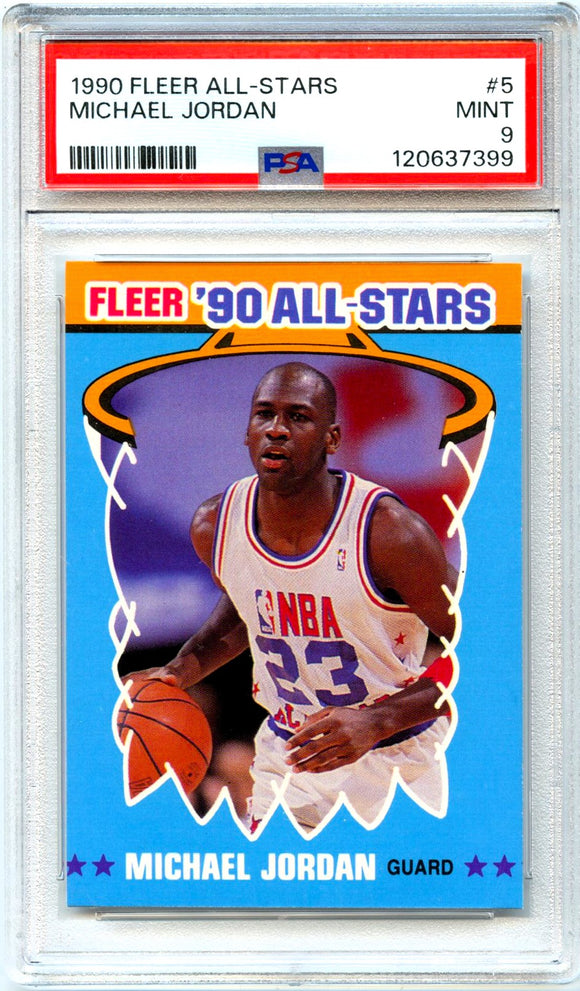 Product Michael Jordan 1990-91 Fleer All-Stars #5 PSA 9 Link