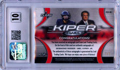 Desmond Ridder Mel Kiper Jr 2022 Leaf Flash Red White Blue Scope Dual Auto SP 1/1 CGC 9.5-2