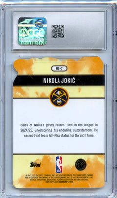 Nikola Jokic 205-26 Topps Chrome Rock Stars Die Cut CGC 9-2