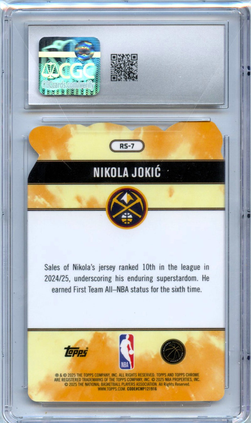 Nikola Jokic 205-26 Topps Chrome Rock Stars Die Cut CGC 9-2