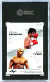 Manny Paquiao Mike Tyson 2024 Leaf Special Release Silver Wave Legends Edition SP 18/25 SGC 10