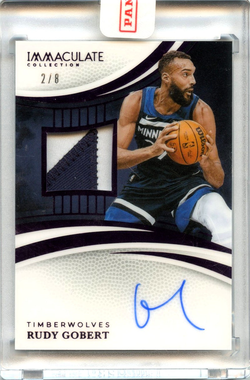 Rudy Gobert 2024-25 Immaculate Purple Game Used Patch Auto SP 2/8-1