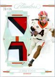 James Cook RC 2022 Flawless Collegiate Holo Silver Dual Rookie Patch SP 20/25