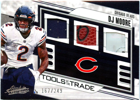 Dj Moore 2023 Panini Absolute Tools Of The Trade Triple Patch SP 167/249