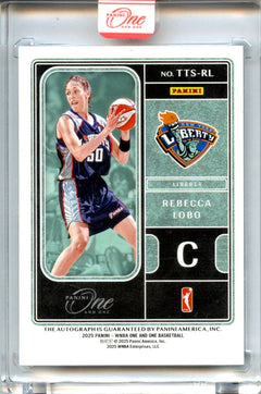 Rebecca Lobo 2025 Panini One And One WNBA Gold Team Titans Auto SP 5/10-2