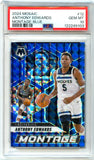 Anthony Edwards 2024-25 Panini Mosaic Blue Prizm Montage SP 59/199 PSA 10