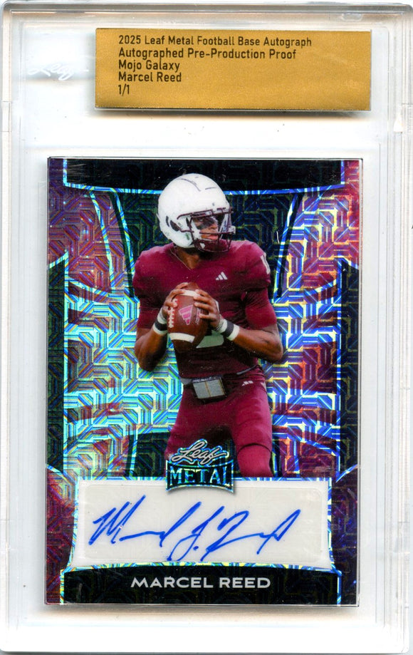 Product Marcel Reed RC 2025 Leaf Metal Mojo Galaxy Rookie Auto Pre-Production 1/1 Link
