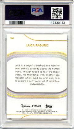 Luca Paguro 2025 Topps Chrome Disney Refractor #181 PSA 10-2