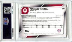 Fernando Mendoza RC 2025 Bowman U Chrome Xfractor Rookie #109 PSA 9-2
