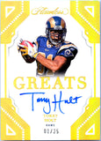 Torry Holt 2023 Flawless Holo Gold Greats On Card Auto SP 1/25