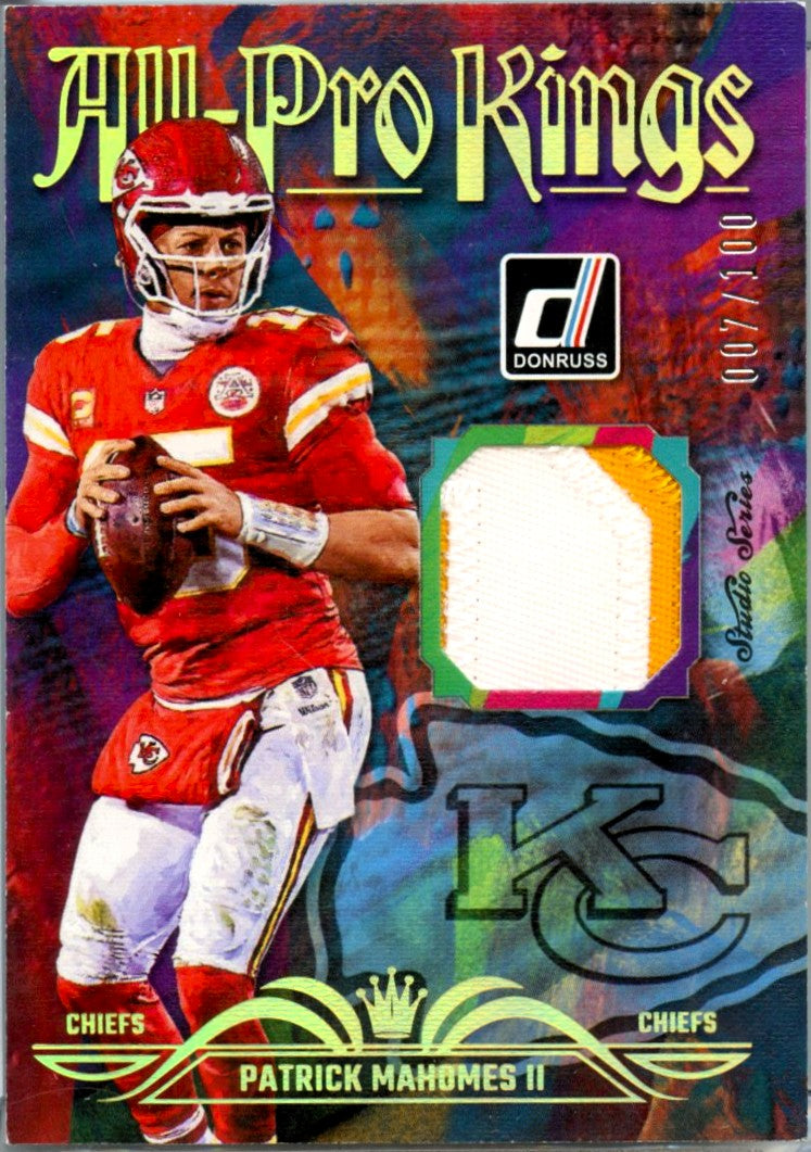 Patrick Mahomes II 2023 Donruss Studio Series All Pro Kings Patch SP 7/100
