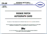 Adonai Mitchell RC 2024 Topps Chrome Red Rookie Patch Auto SP 1/5