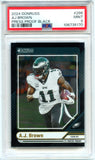 Aj Brown 2024 Donruss Black Press Proof SP 10/10 PSA 9