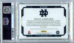 Riley Leonard RC 2025 National Treasures Collegiate Blue Jumbo Rookie Patch SP 67/75 PSA 10-2