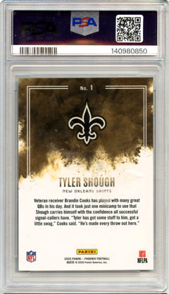 Tyler Shough RC 2025 Panini Phoenix Color Blast Rookie Case Hit SSP #1 PSA 10-2