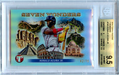 Ronald Acuna Jr 2024 Topps Pristine 7 Wonders SP 42/70 BGS 9.5-1
