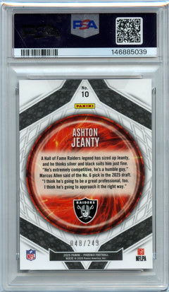 Ashton Jeanty RC 2025 Panini Phoenix Paragon Rookie #10 PSA 10-2