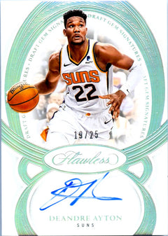 Deandre Ayton 2024-25 Flawless Holo Silver Draft Gem Auto SP 19/25-1