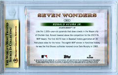 Ronald Acuna Jr 2024 Topps Pristine 7 Wonders SP 42/70 BGS 9.5-2