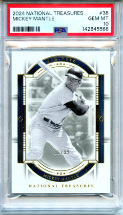 Mickey Mantle 2024 National Treasures Baseball SP 36/99 PSA 10-1