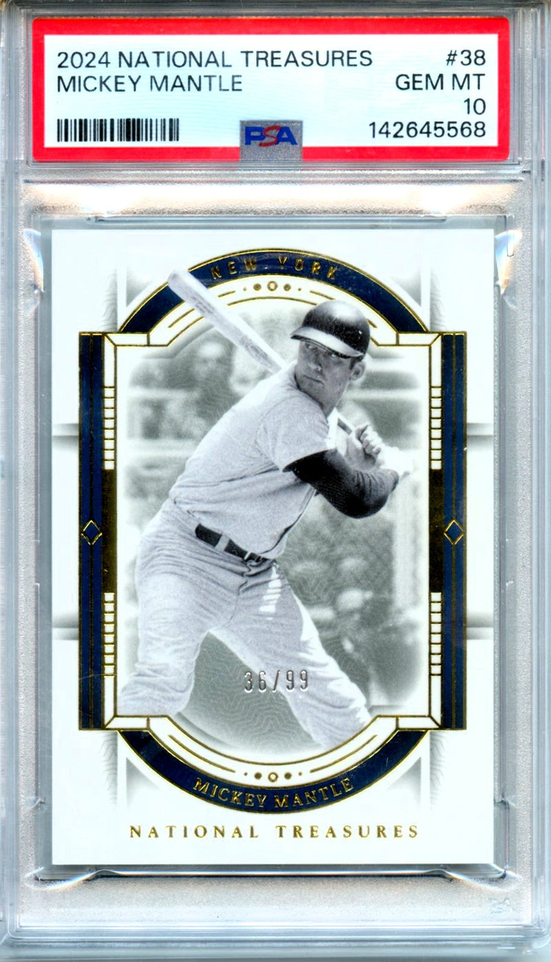 Mickey Mantle 2024 National Treasures Baseball SP 36/99 PSA 10-1
