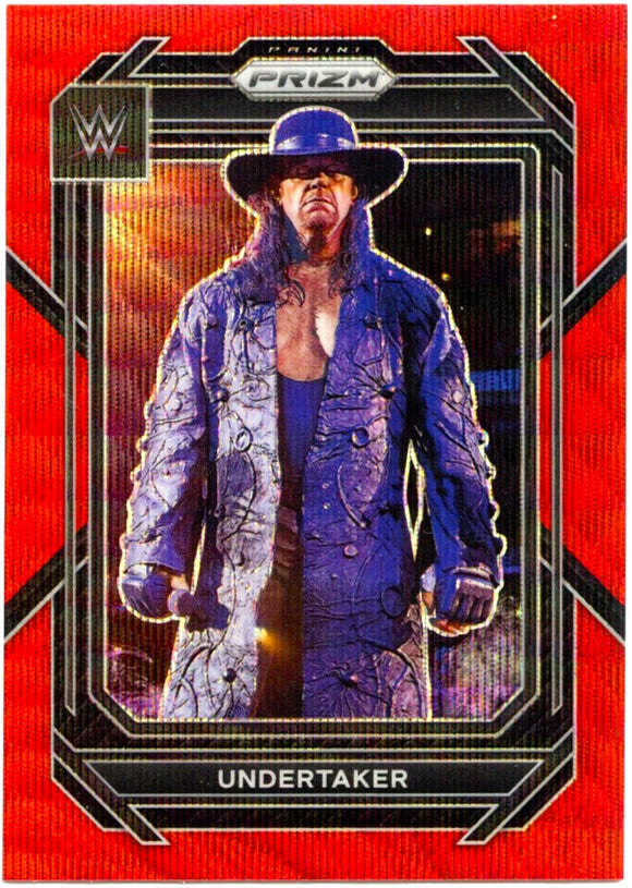 Undertaker 2023 Panini Prizm WWE Ruby Red Wave Parallel #172
