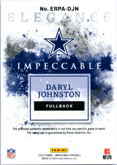 Daryl Johnston 2025 Impeccable Elegance Jersey Patch Auto SP 43/75-2