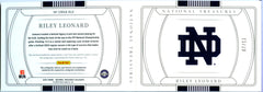Riley Leonard RC 2025 National Treasures Collegiate Red Booklet Rookie Patch Auto SP 7/11-2