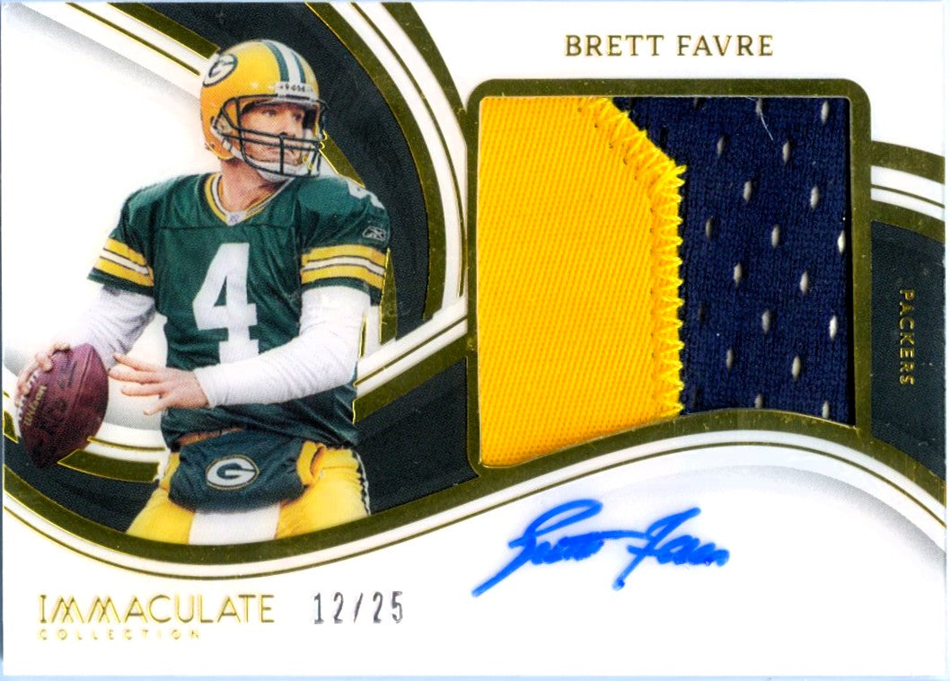 Brett Favre 2023 Immaculate Jersey Patch Auto SP 12/25