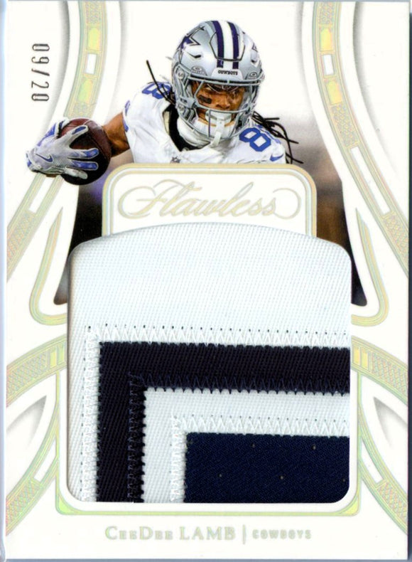 Ceedee Lamb 2024 Flawless Holo Silver Jumbo Patch SP 9/20