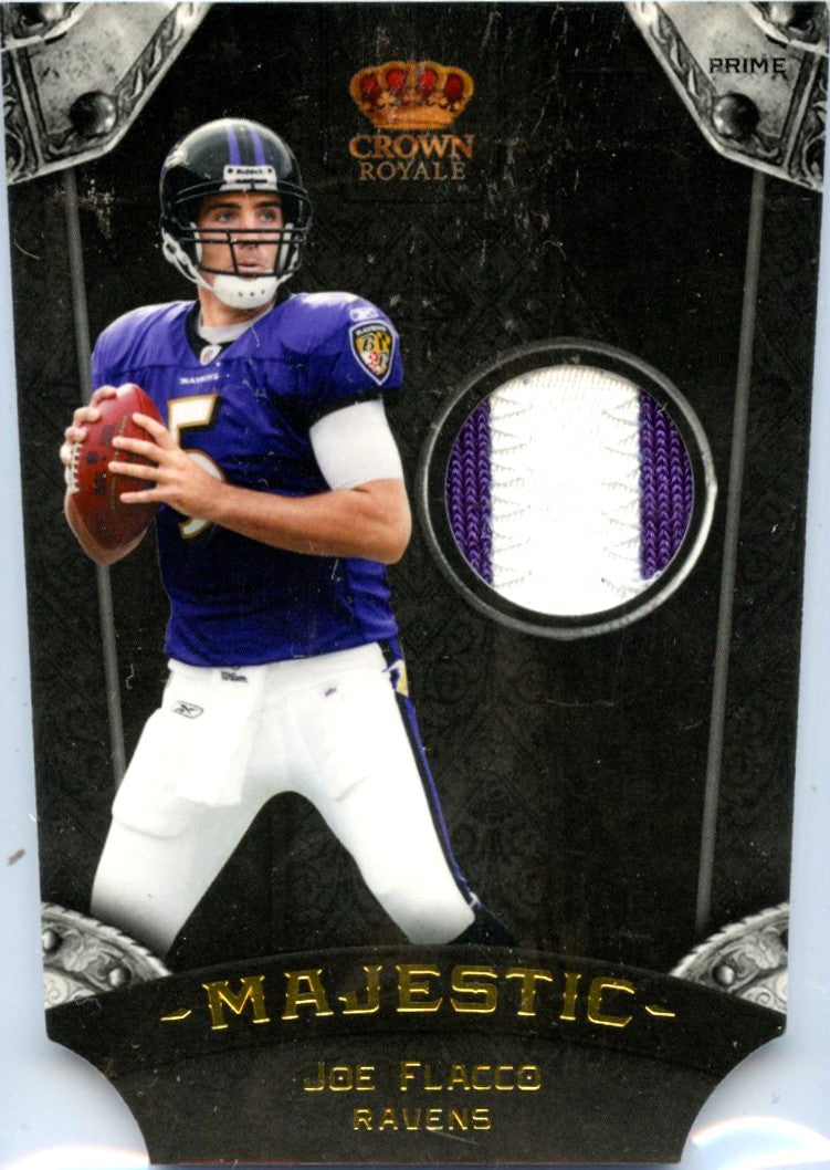 Joe Flacco 2011 Panini Crown Royale Majestic Game Used Patch SP 40/50