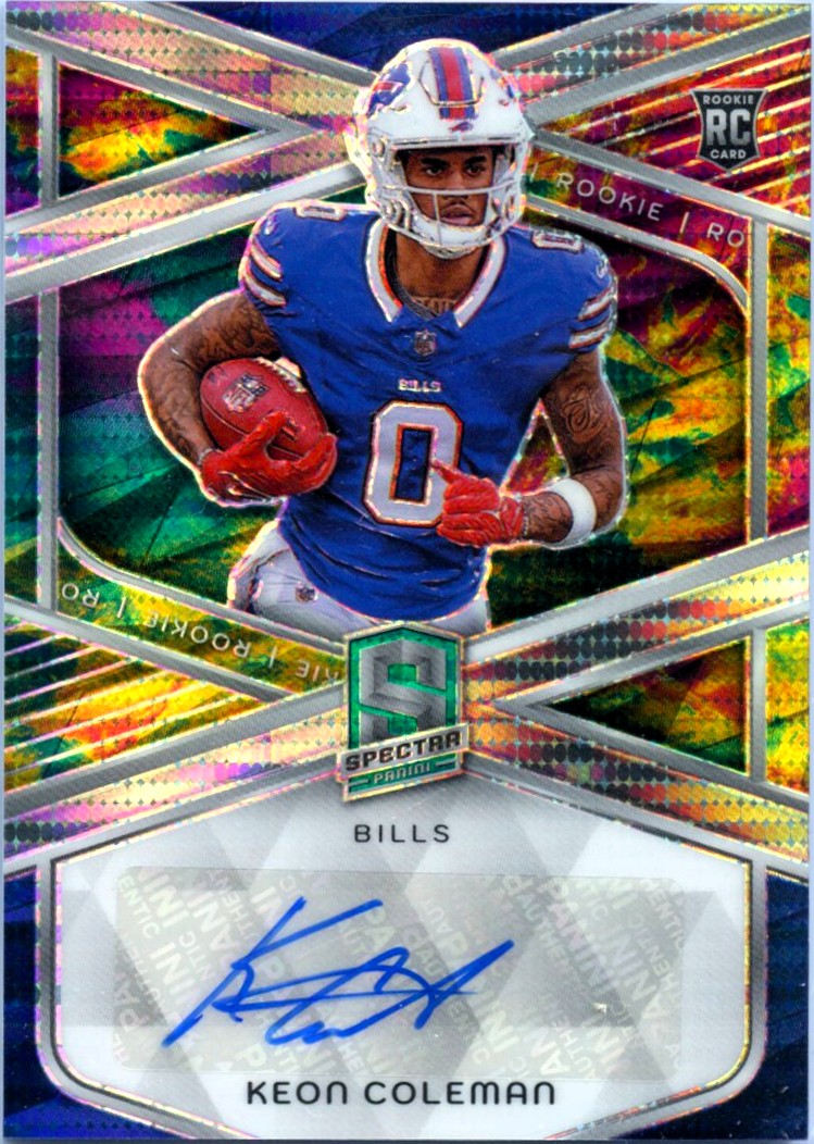 Keon Coleman RC 2024 Panini Spectra Celestial Rookie Auto SP 2/75-1