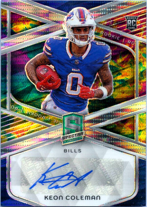Keon Coleman RC 2024 Panini Spectra Celestial Rookie Auto SP 2/75