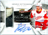 Henrik Zetterberg 2017-18 Upper Deck Splendor Game Used Patch Auto SP 18/27
