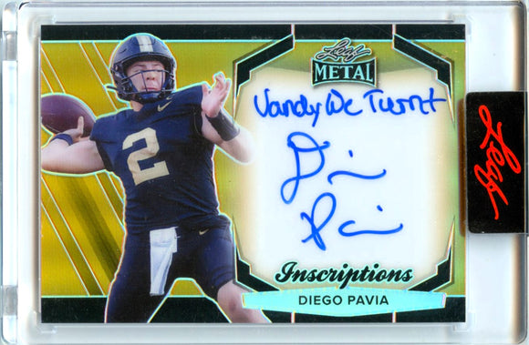 Product Diego Pavia RC 2024 Leaf Metal Draft Inscriptions Rookie Auto SP 277/1000 Link