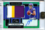 JJ Mccarthy RC 2024 Panini One Green Precision Rookie Patch Auto SP 12/40