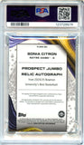 Sonia Citron 2024 Bowman U Best Geometric Rookie Jumbo Patch Auto PSA 8